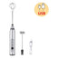 3-Piece Electric Milk Frother And Whisk Set - Korvel