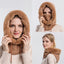 Bonnet d'hiver premium avec écharpe intégrée pour activités de plein air