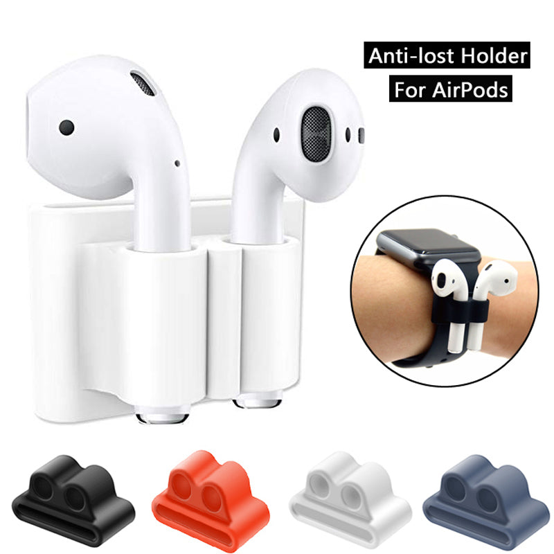 Portable Anti Lost Silicone Holder For AirPods Sports Wireless Earphone Fixed Case For Apple Air Pods Watch Band Holder - Korvel