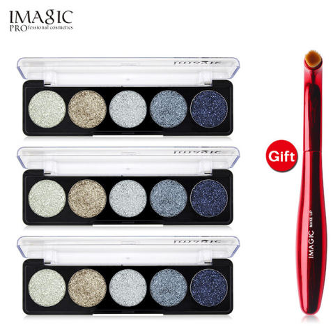 IMAGIC Glitter Eye Shadow Palette Buy 3 Get 1 Gift 3pcs/set 5 Colors Glitters - Korvel