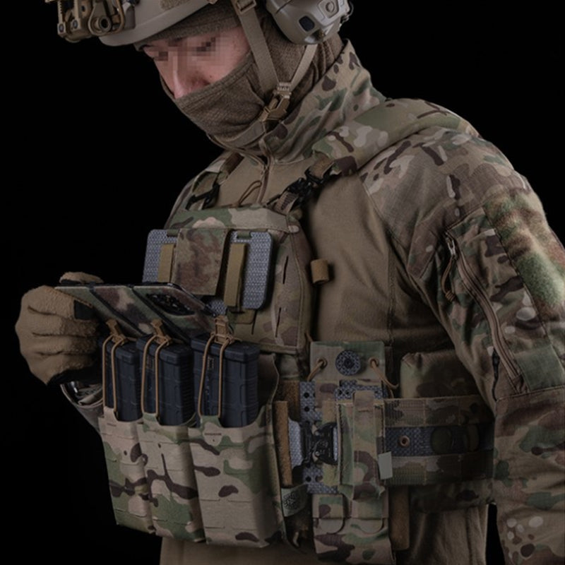 Tactical Phone Pouch, Molle, for Airsoft, Camping, Hunting. Foldable, for Phone & Map. - Korvel