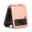 New Samsung Z Flip5 Folding Screen Phone Case with Diagonal Span Galaxy Z Flip4 Card Insertion Protective Cover - Korvel