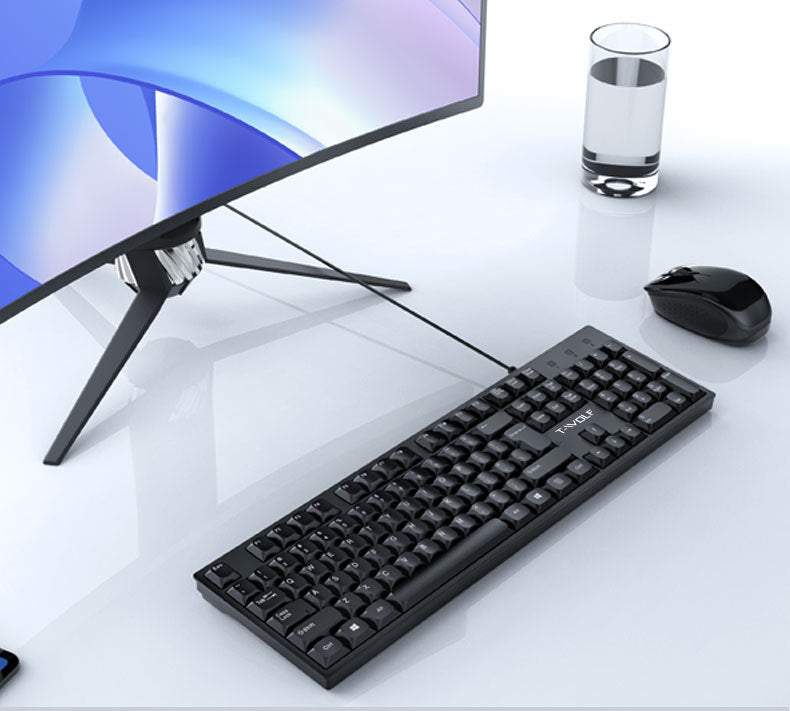 Lei Lang T15 wired USB keyboard laptop for office, home, and business use - Korvel