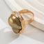 Baroque Irregular Pearl Inlaid Alloy Rings