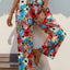 Tied Printed Wide Leg Pants
