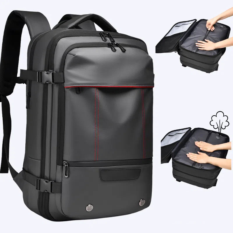 Men's Backpack Business Travel Backpack Large Capacity Expansion Multifunctional Vacuum Compression Backpack for Men - Korvel