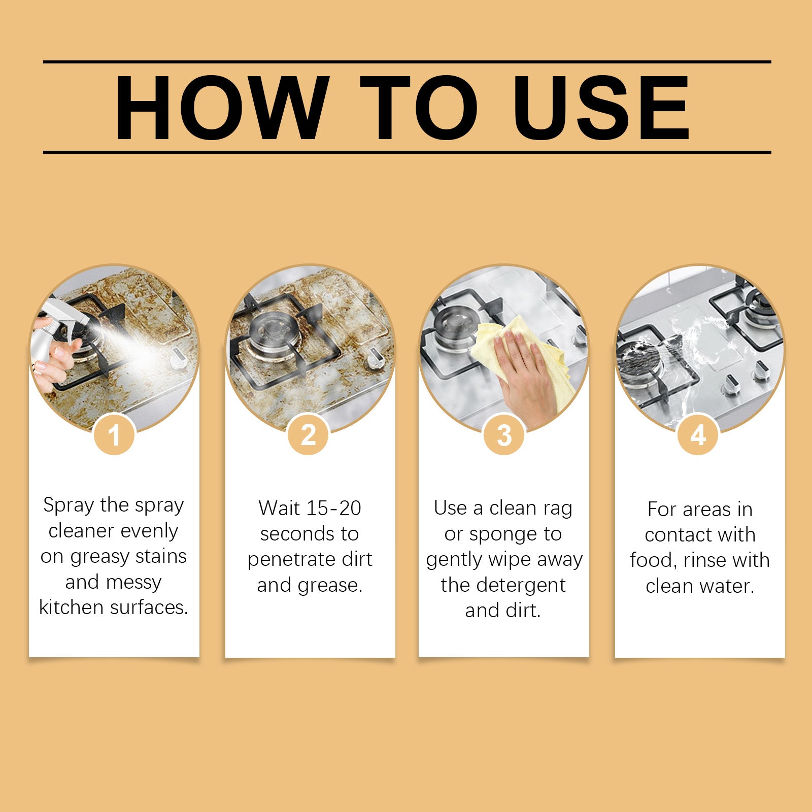 Grease Remover Cleaning Spray Multi-Purpose Kitchen Counter Top Oven Grease Remover Cleaning Spray - Korvel