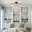 Black large crystal chandelier, modern style chandelier, dining room, living room, bedroom - Korvel