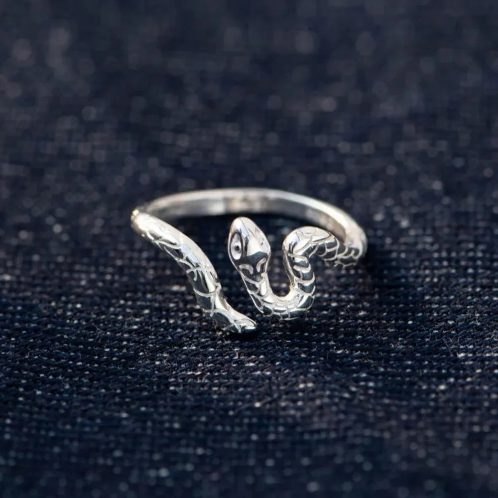 925 Sterling Silver Snake Ring - Korvel
