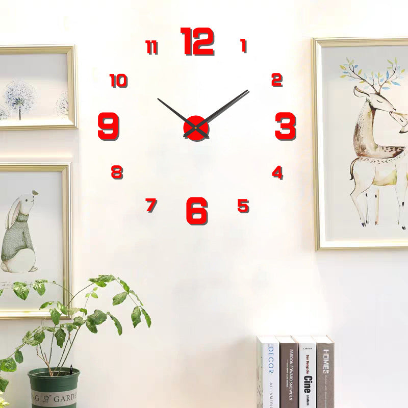 DIY Frameless Creative Wall Clock Wall Decal: A Silent and Stylish Addition for Home Decor, Ideal for Living Rooms and Offices - Korvel