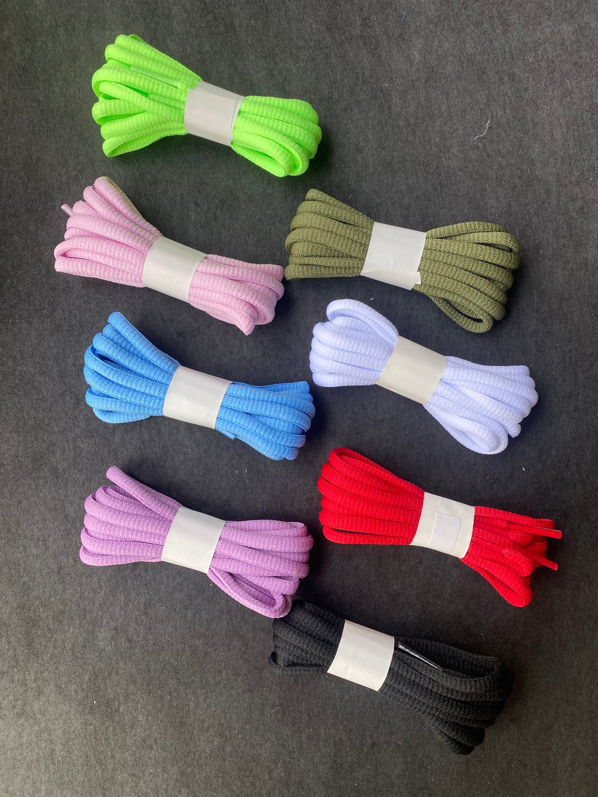 8 pairs of 8-color shoelaces - semi-circular - Korvel