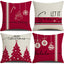 Pink Cartoon Christmas Pillowcase - Premium Linen Cushion Cover