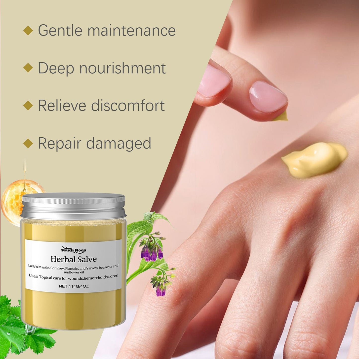Herbal Cream Gently Moisturizes Neck, Shoulders, Waist, Legs And Knees Body Massage Cream - Korvel