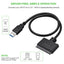 USB 3.0 Easy Drive Cable SATA to USB 3.0 Cable 2.5-inch Hard Disk Adapter Cable 0.5m - Korvel