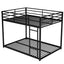 Full Over Full Metal Bunk Bed with Ladder - Black