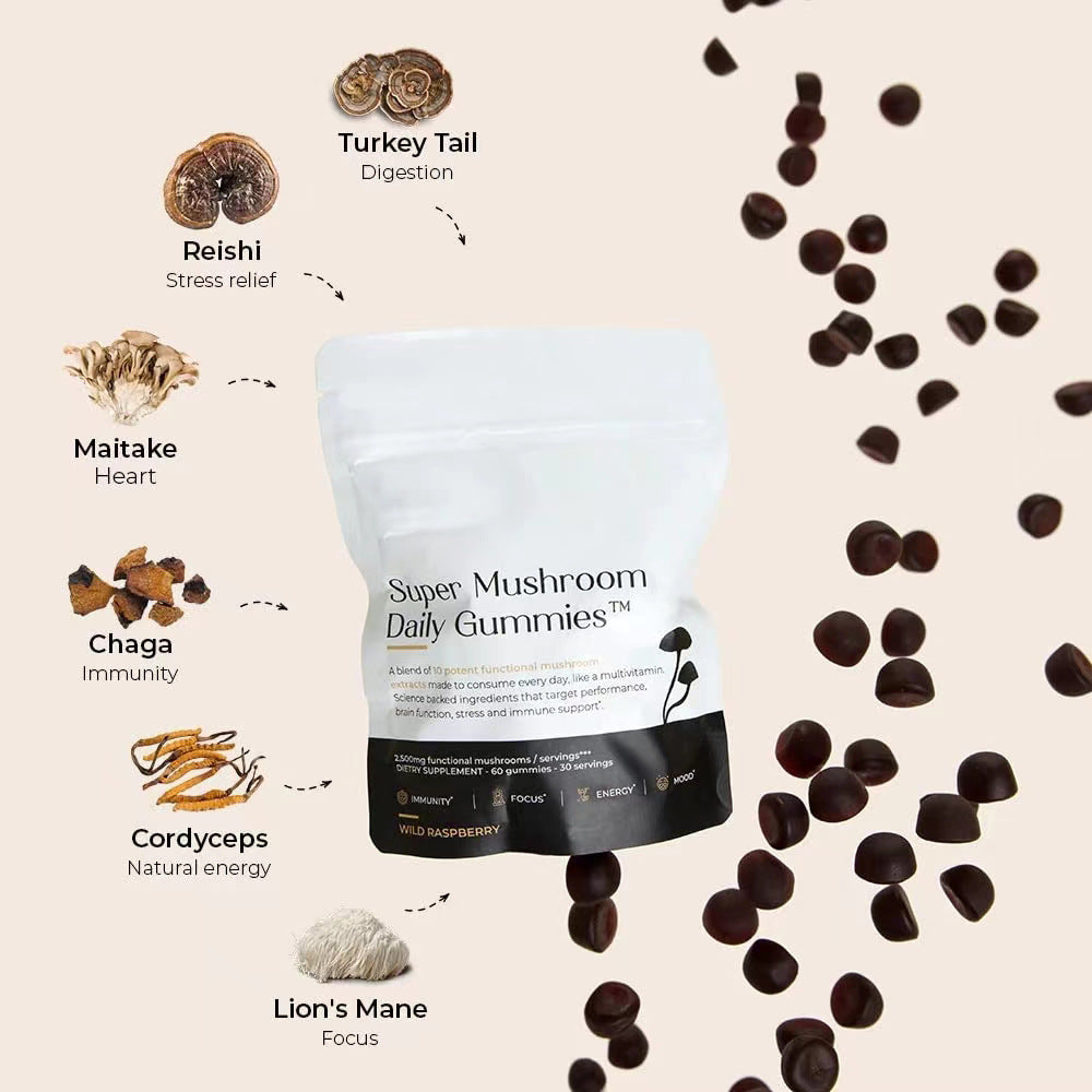 Premium Mushroom Soft Candy - 60 Pieces