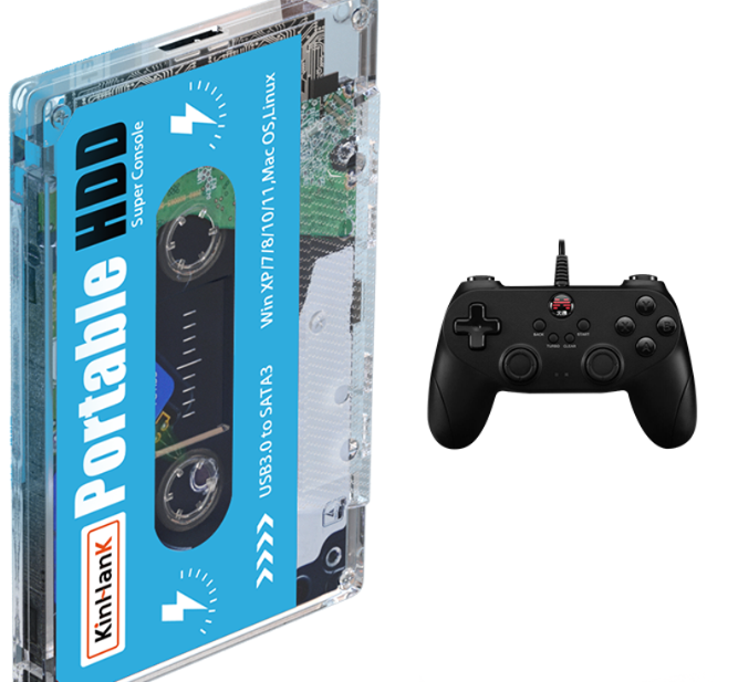 Kinhand 500G Portable External Hard Drive with Retro Games