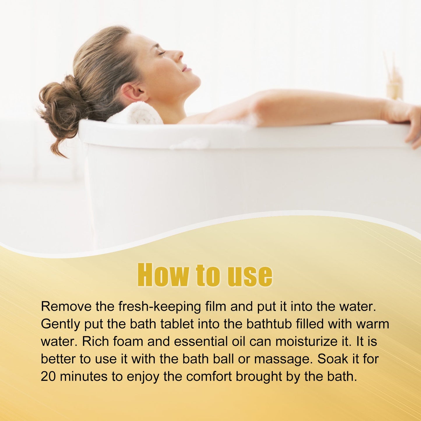Lymphatic Body Shaping Bath Tablet, Firming Slimming Repair Lymphatic Swelling Clean Body Skin Bath Tablet - Korvel