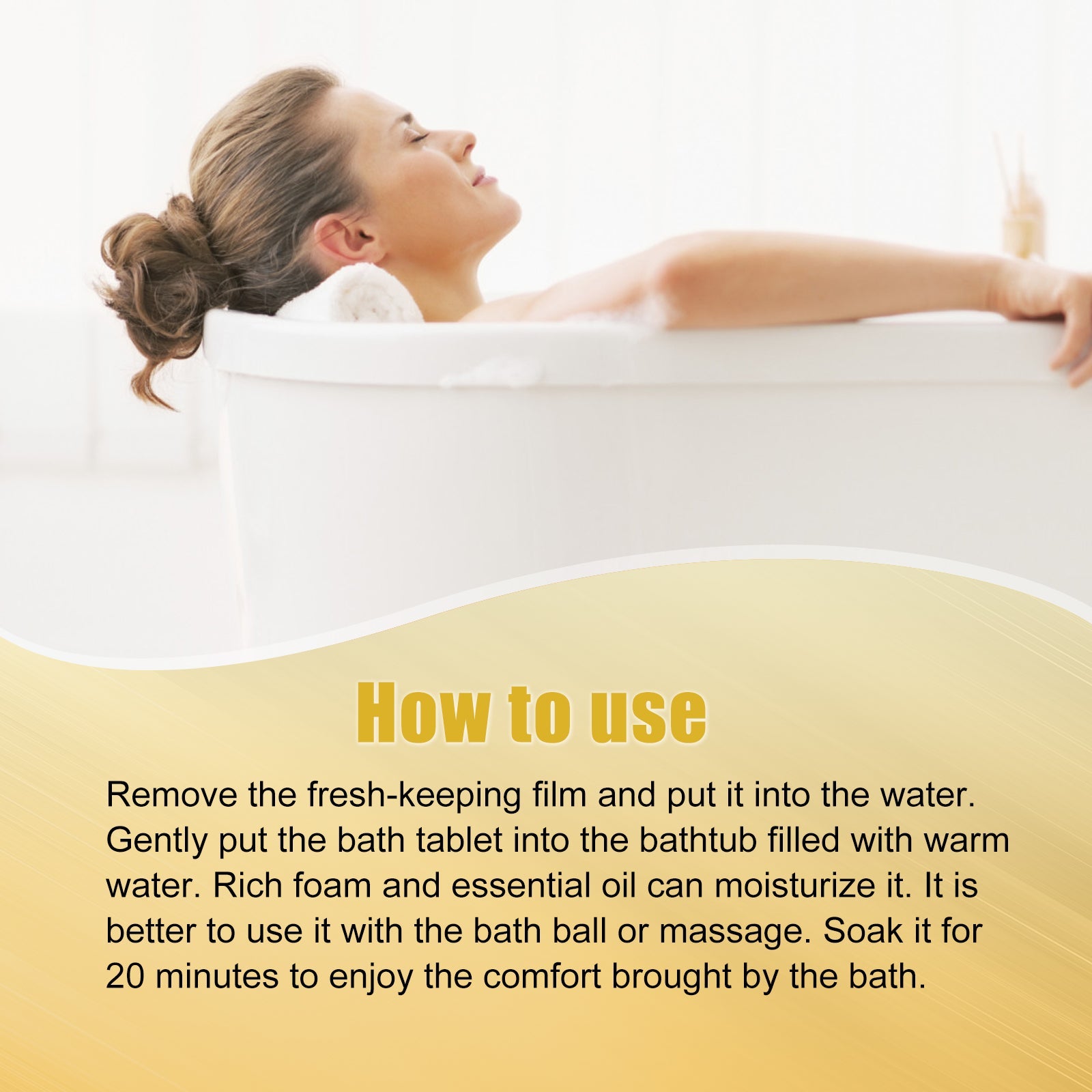 Lymphatic Body Shaping Bath Tablet, Firming Slimming Repair Lymphatic Swelling Clean Body Skin Bath Tablet - Korvel