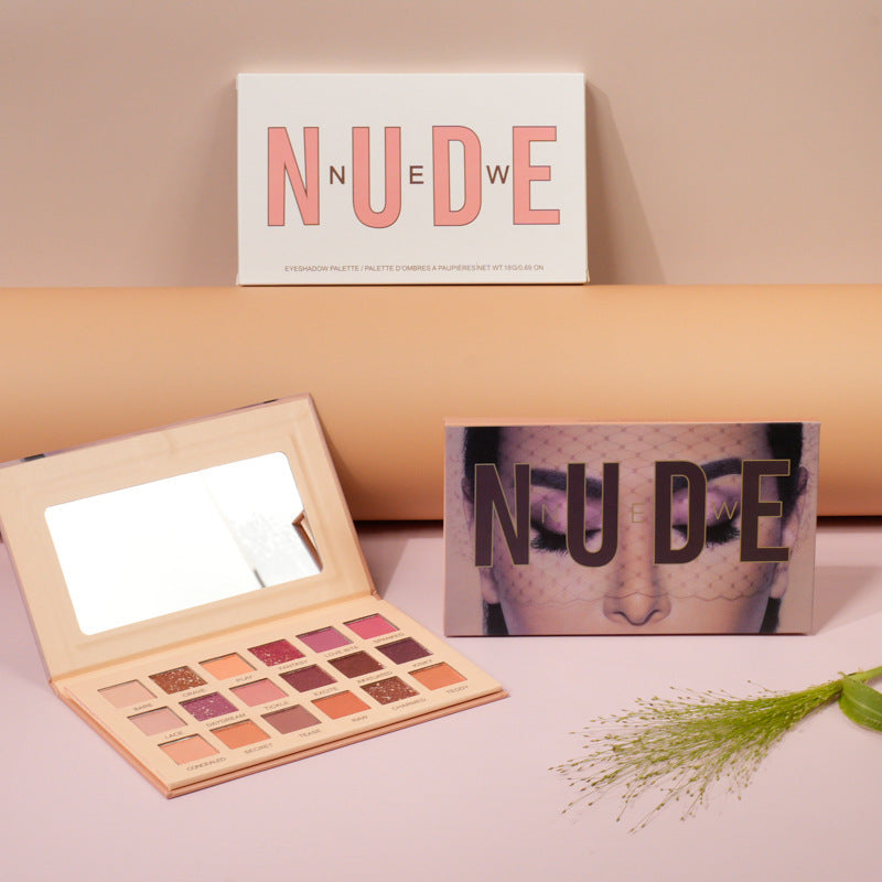 Paleta de Sombra de Ojos Mate Perla Desierto Rosa de 18 Colores