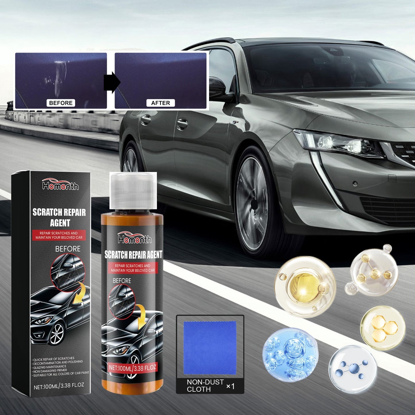 Car Scratch Polishing Wax, Car Paint Scratches And Scratches Repair Cream Maintenance Polishing Wax - Korvel