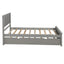 Cama Plataforma Gris con Estructura de Cama Trundle de Tamaño Individual