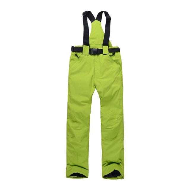 Women Men Ski Pants Brands Outdoor Sports Suspenders Windproof Waterproof Trousers - Korvel