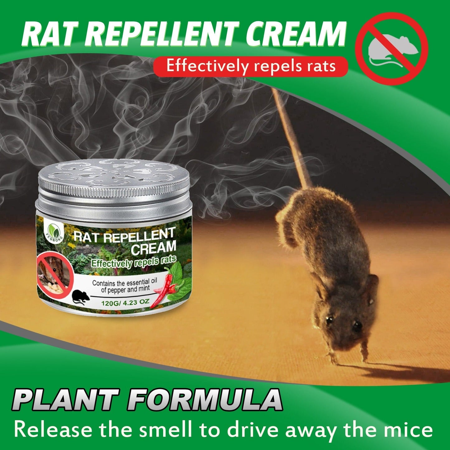 120g home plant natural peppermint oil rats and mice mouse repellent to avoid rodent - Korvel