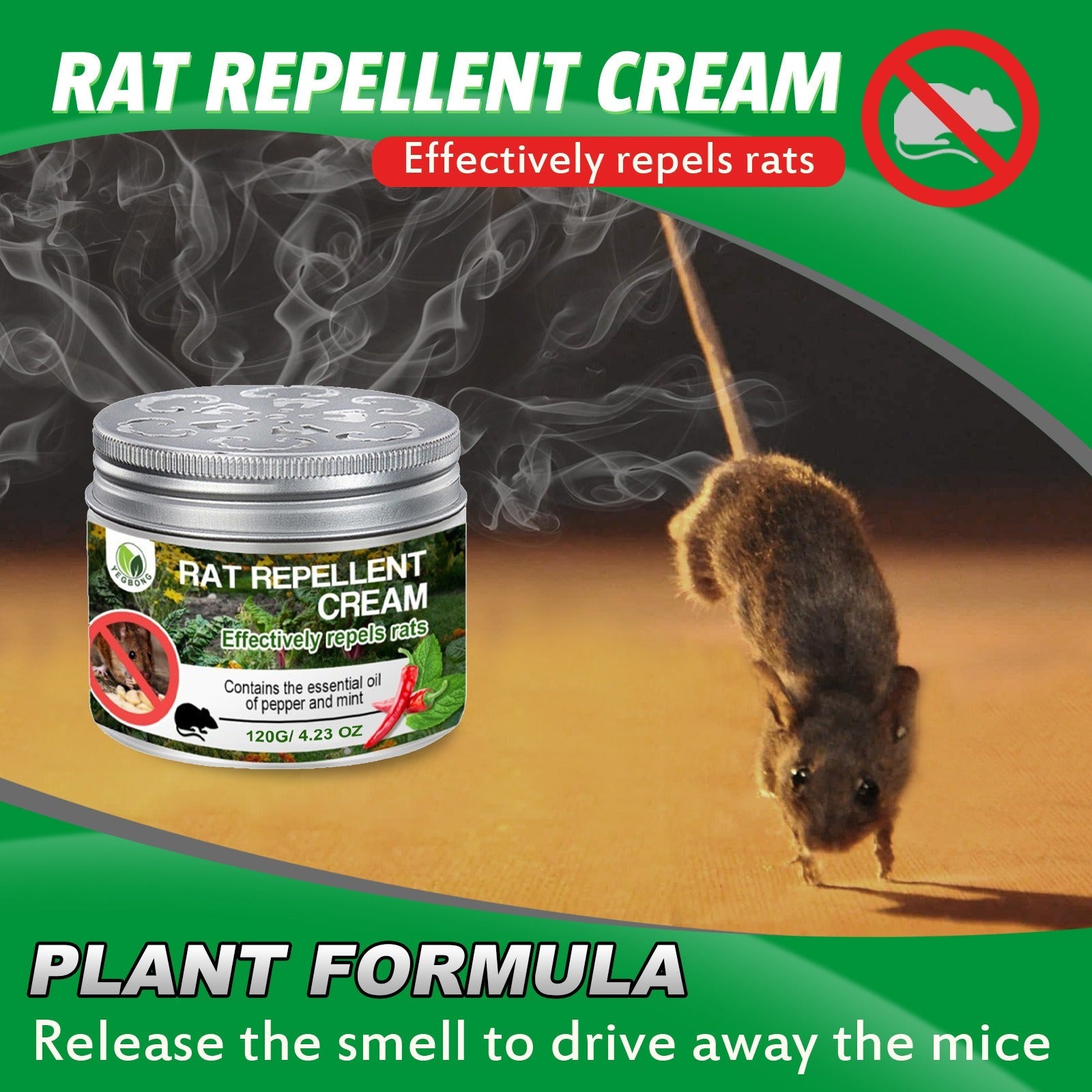 120g home plant natural peppermint oil rats and mice mouse repellent to avoid rodent - Korvel