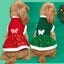 Autumn and Winter New Pet Plush Clothes Christmas Dog Dress Small Dog Teddy Dress Cat Clothes - Korvel