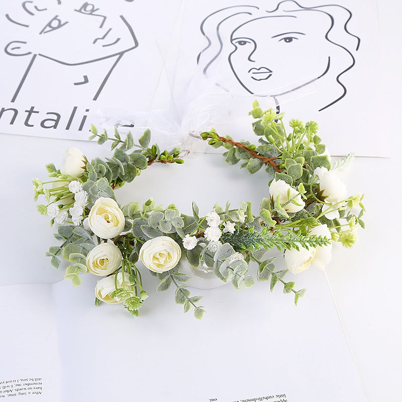 Elegant Forest Style Flower Wreath Headband