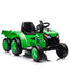 12V Electric Ride-On Tractor "Black Knight" with Detachable Tugboat