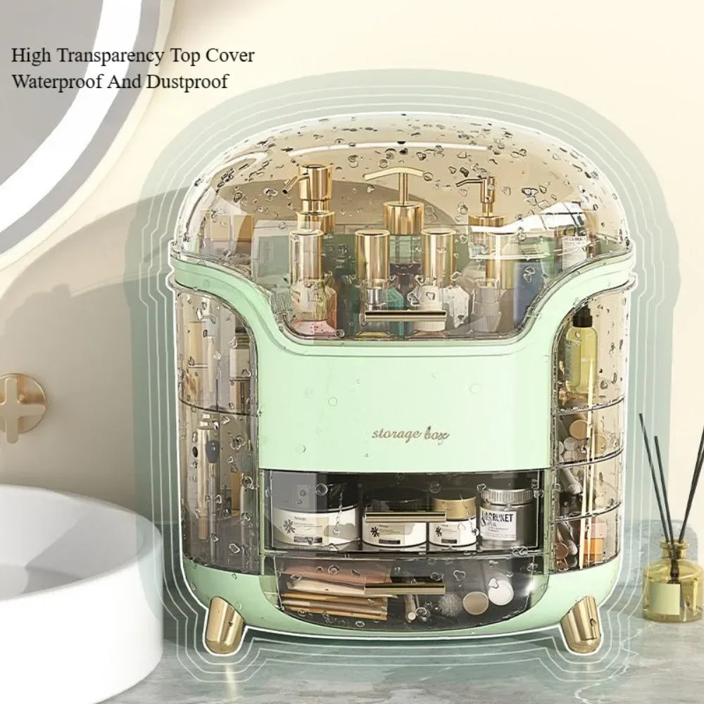 Multi Functional Makeup Storage Box Multi-Layer Desktop Transparent Dustproof Dressing Boxes Large Capacity Acrylic With Drawers - Korvel