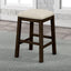 TOPMAX 4 Pieces Counter Height Table with Fabric Padded Stools, Rustic Bar Dining Set with Socket, Brown - Korvel