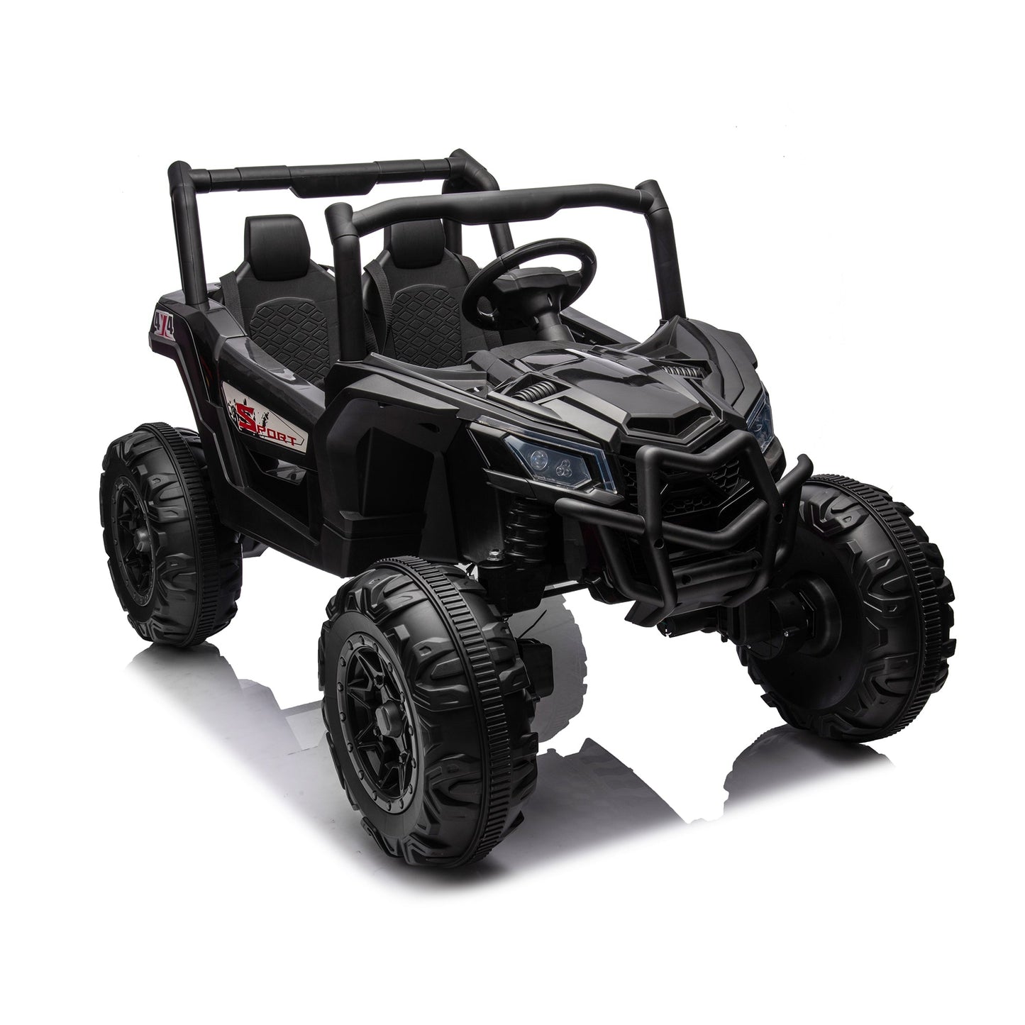 Side by Side 4x4 Ride on Off-Road Truck with Parent Remote Control, Battery Powered Electric Car w/High Low Speed - Korvel