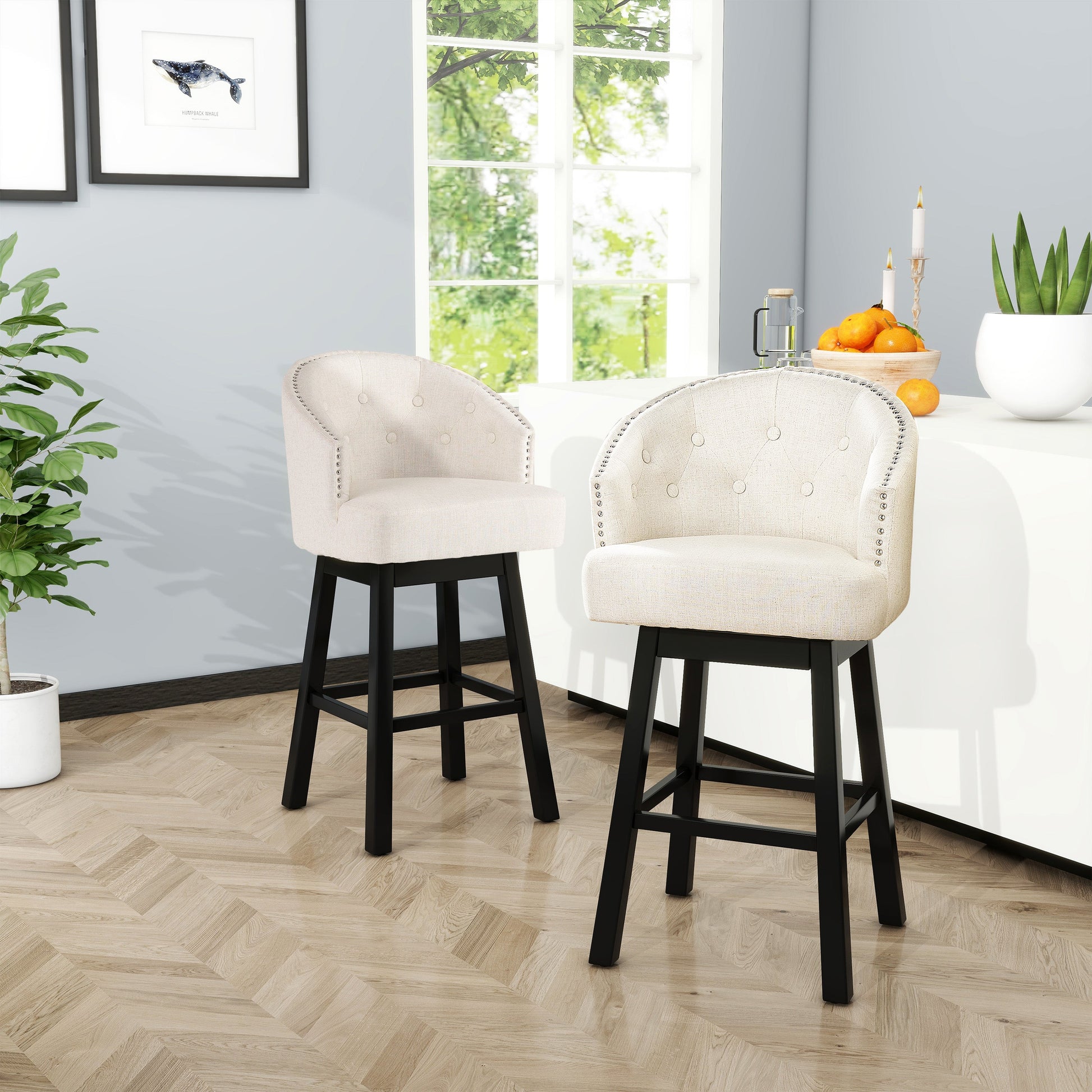 OGDEN KD SWIVEL BARSTOOL( SET OF 2 ) - Korvel