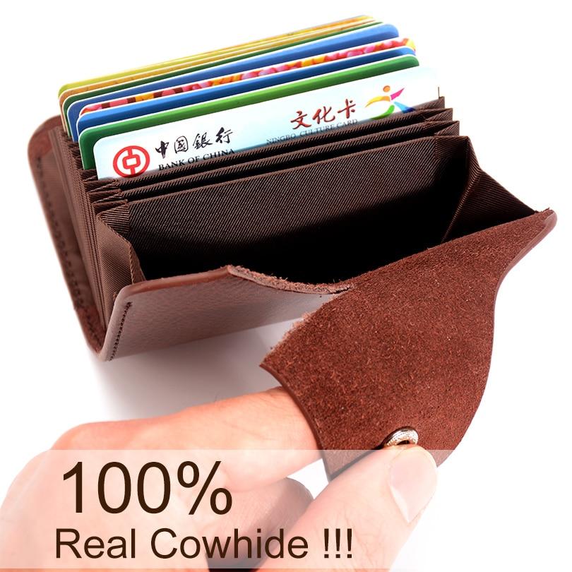 Billetera de Cuero Genuino para Hombres y Mujeres