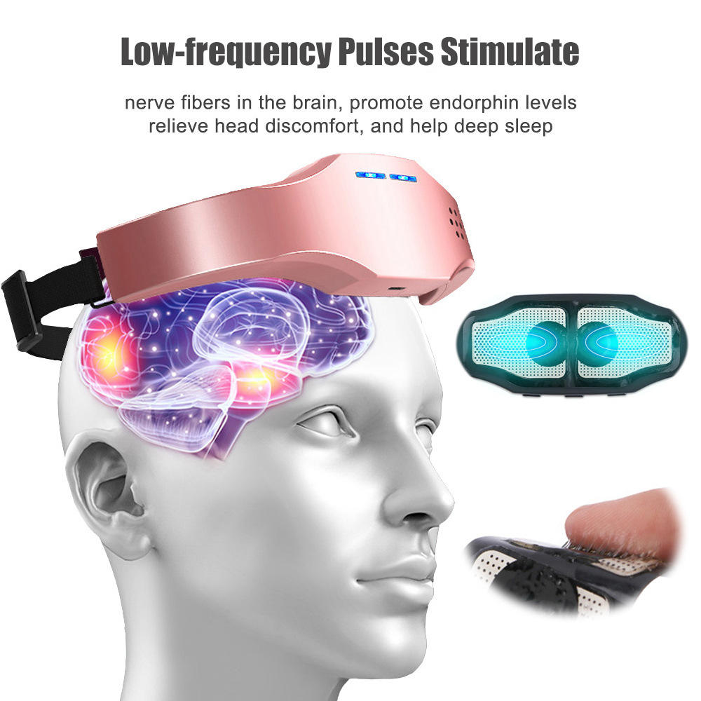 Sleep aid insomnia black pink white gold smart electrotherapy Ems sleep aid device portable massager - Korvel