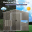 8ft x 6ft Outdoor Metal Storage Shed with Window Grey(W540S00016) - Korvel