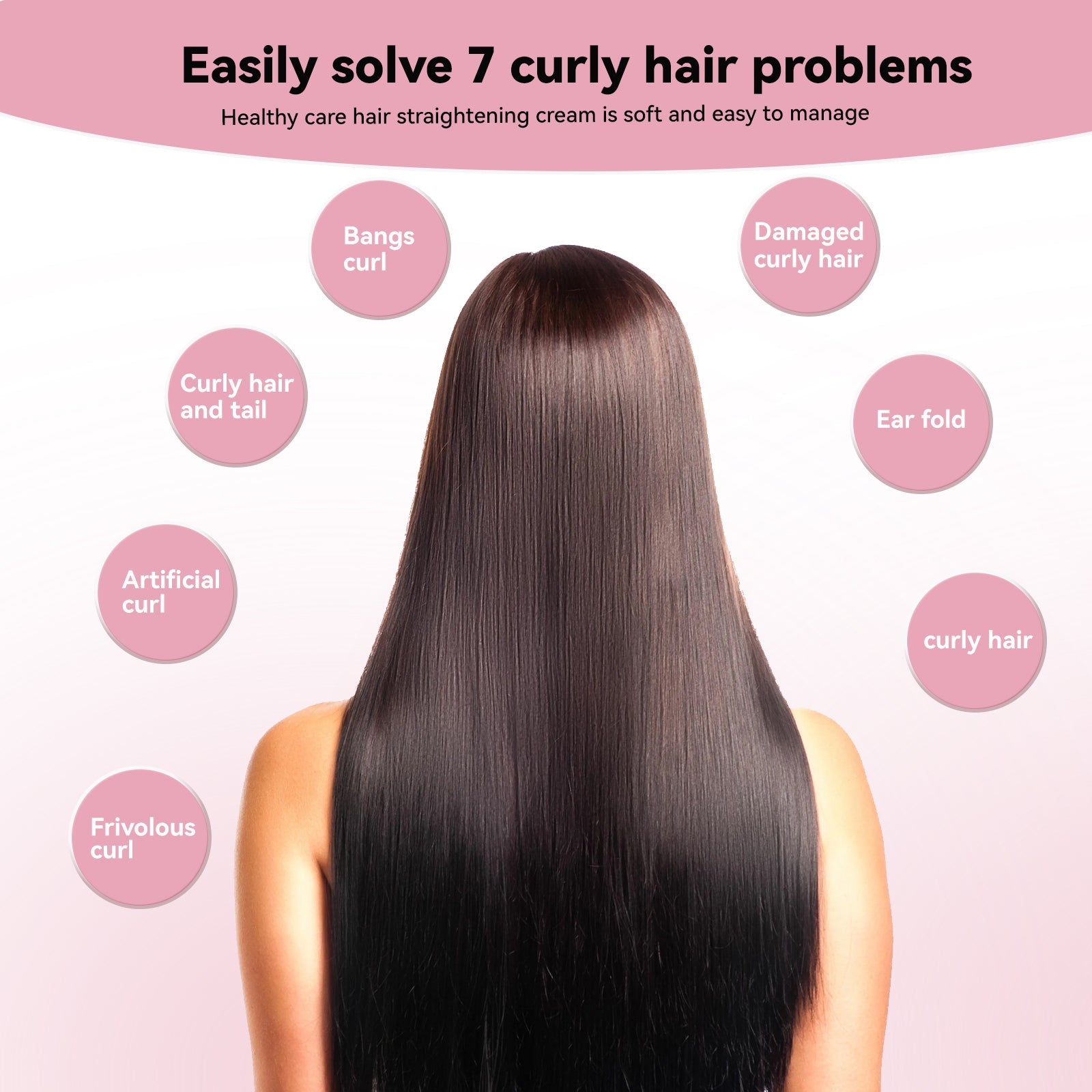 Hair Straightening Cream, Hair Care Smooth Smooth Smooth Hair Care Cream - Korvel