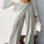 Elastic Waist Wide Leg Pants - Korvel