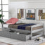 Twin size platform bed, with two drawers, gray - Korvel