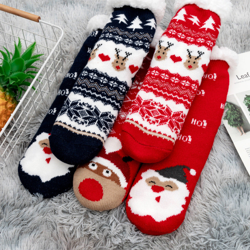 Chaussettes de Noël en peluche douces pour un confort hivernal