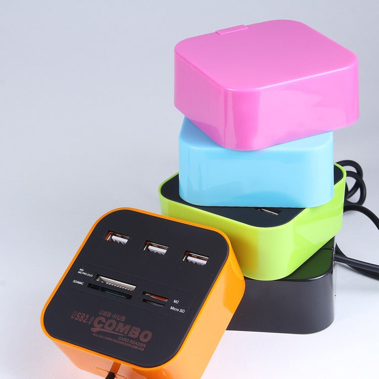 USB HUB Combo All In One USB 2.0 Micro SD High Speed Card Reader 3 Ports Adapter Connector For Tablet PC Computer Laptop - Korvel
