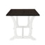 TOPMAX Farmhouse 6-Piece Trestle Dining Table Set with Upholstered Dining Chairs and Bench  59inch, White - Korvel