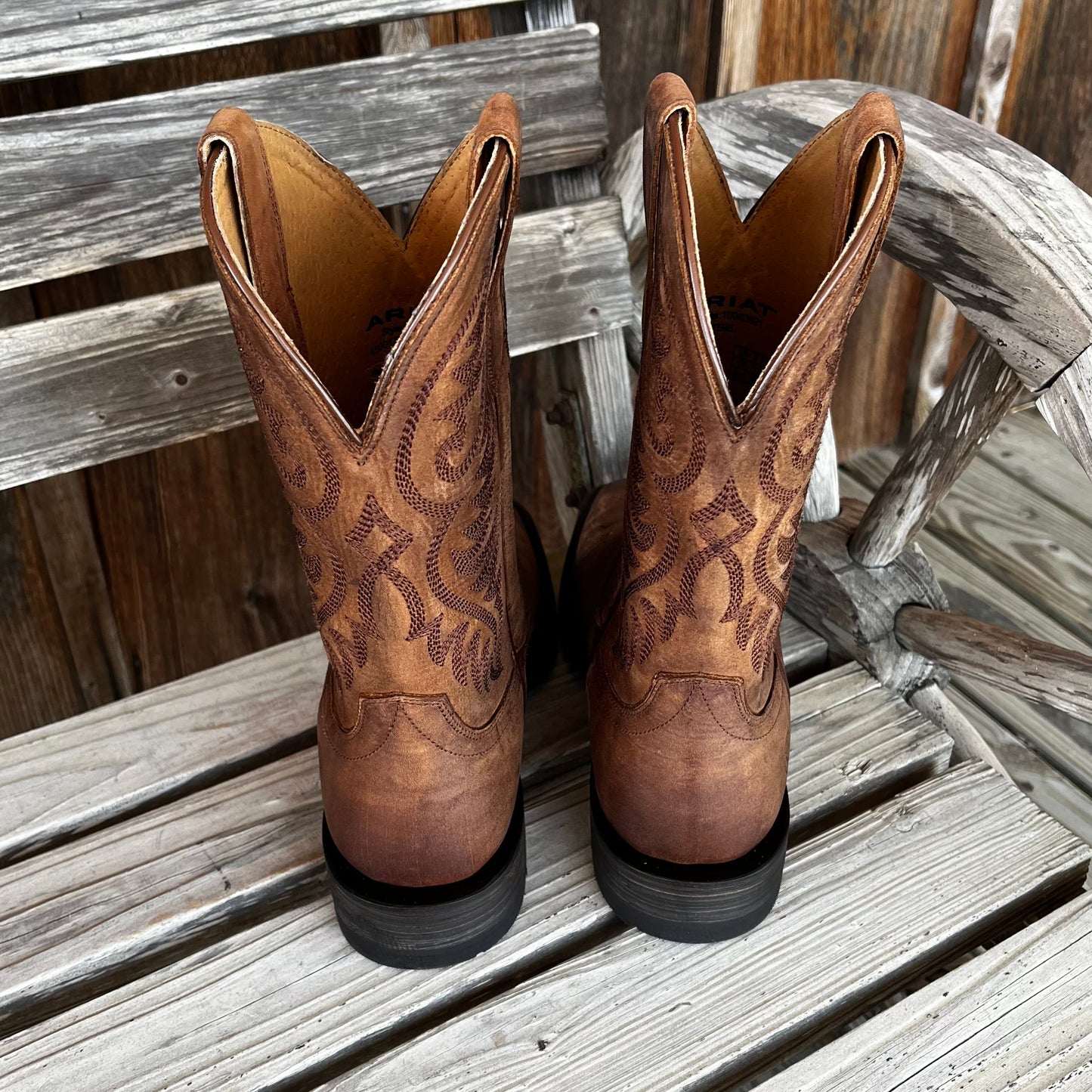 Ariat Men's Distressed Brown Wide Square Toe Boots - Korvel