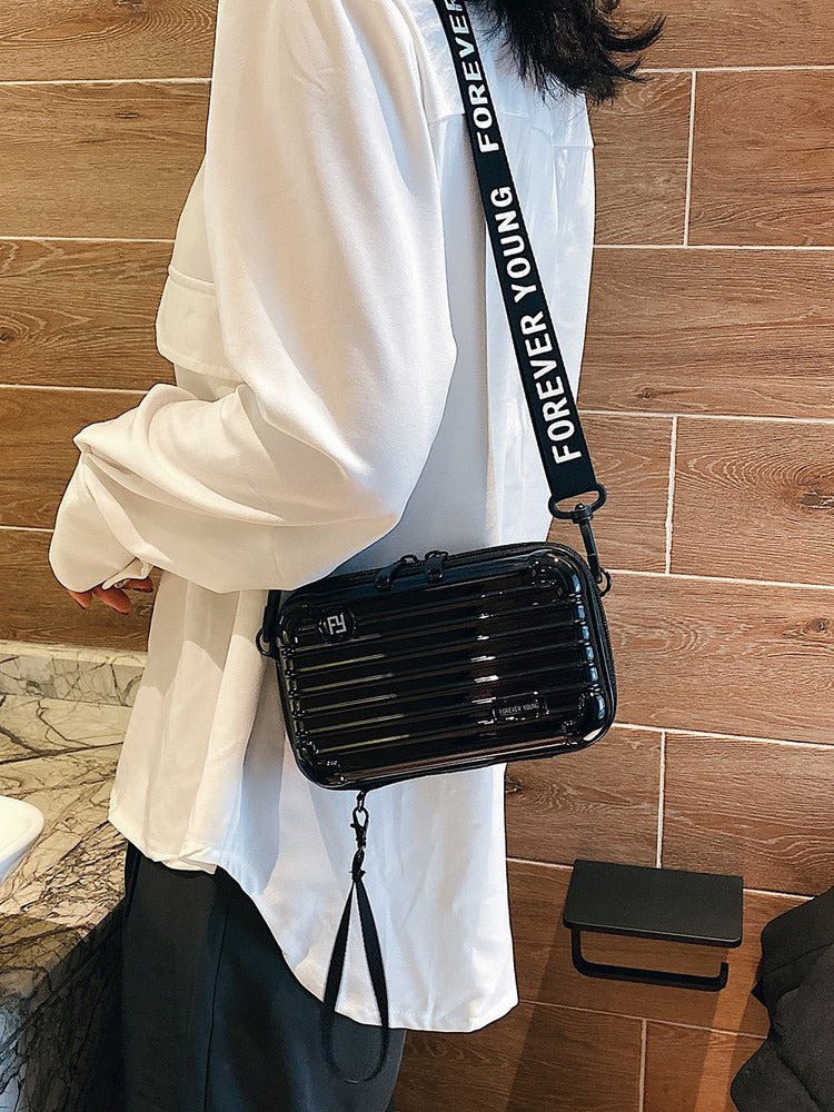 PC hard shell toiletry bag 7-inch shoulder crossbody bag hand storage bag suitcase small bag - Korvel