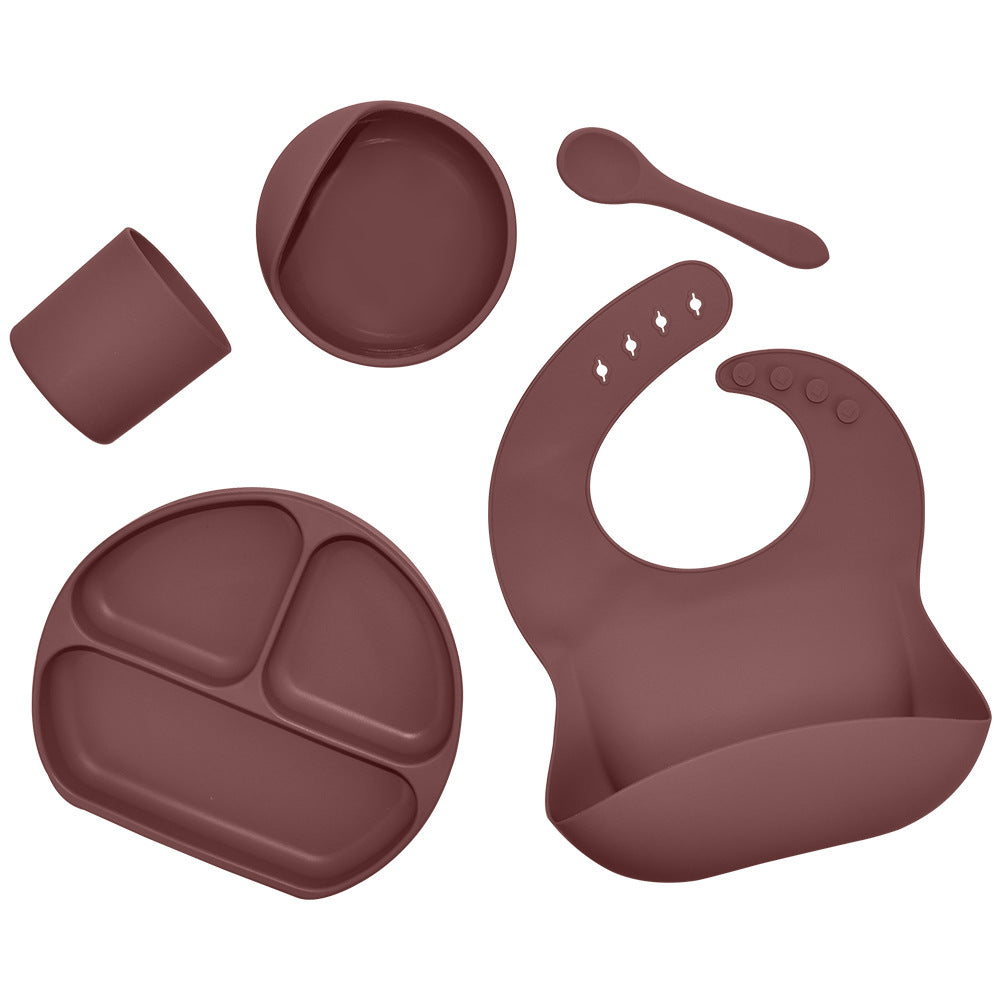 Premium Silicone 5-Piece Children's Feeding Set