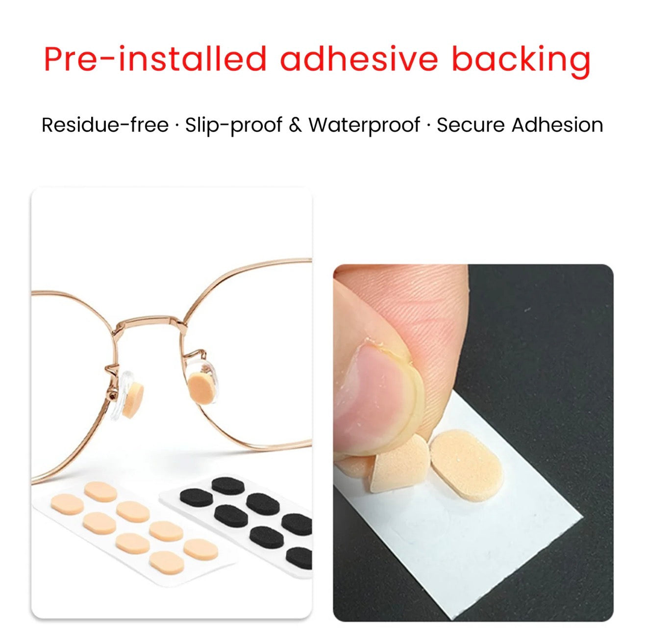 ComfortGrip Nose Pads for Enhanced Eyewear Comfort