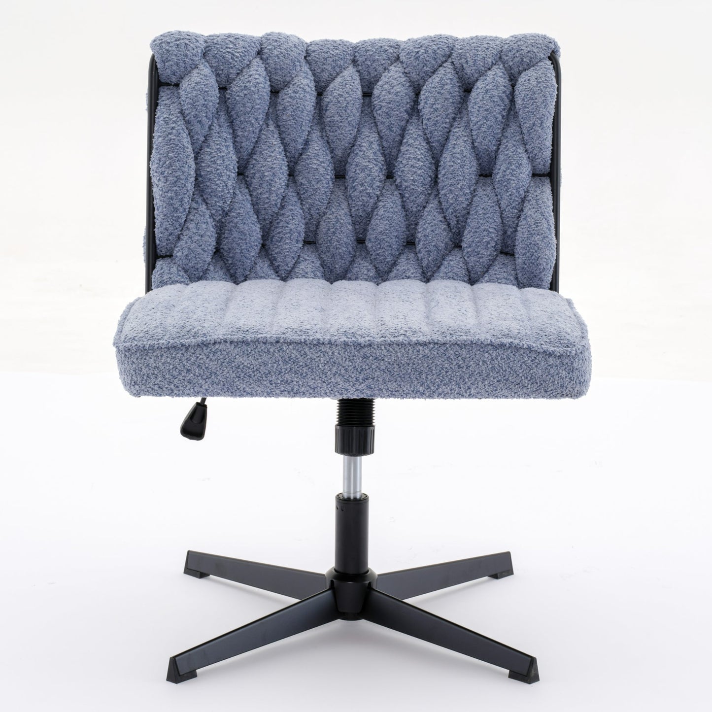 Armless Office Desk Chair No Wheels BLUE - Korvel